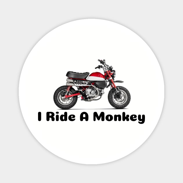 I Ride a Monkey - Monkey Motorcycle Shirt Magnet by TripleTreeAdv